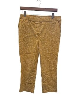 Jules & Leopold Yellow Floral Stretchy Crop Pants